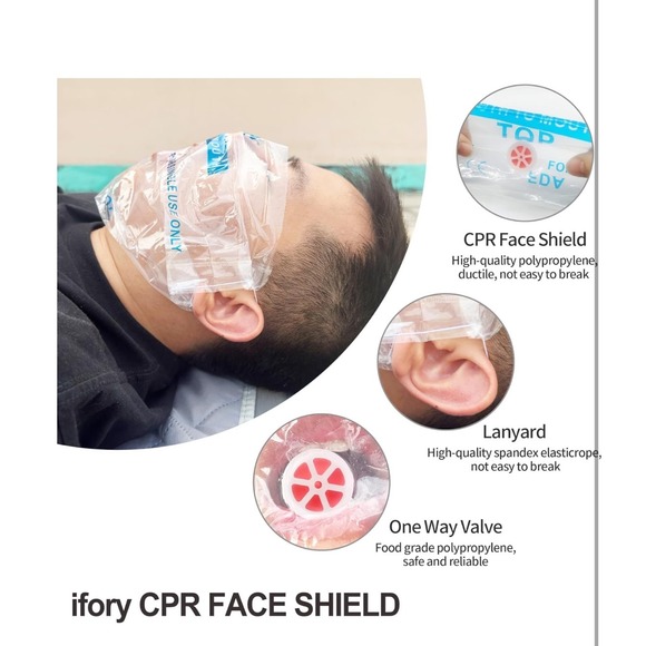 IfoRy CPR Pocket Mask with One Way Valve for Emergency First Aid